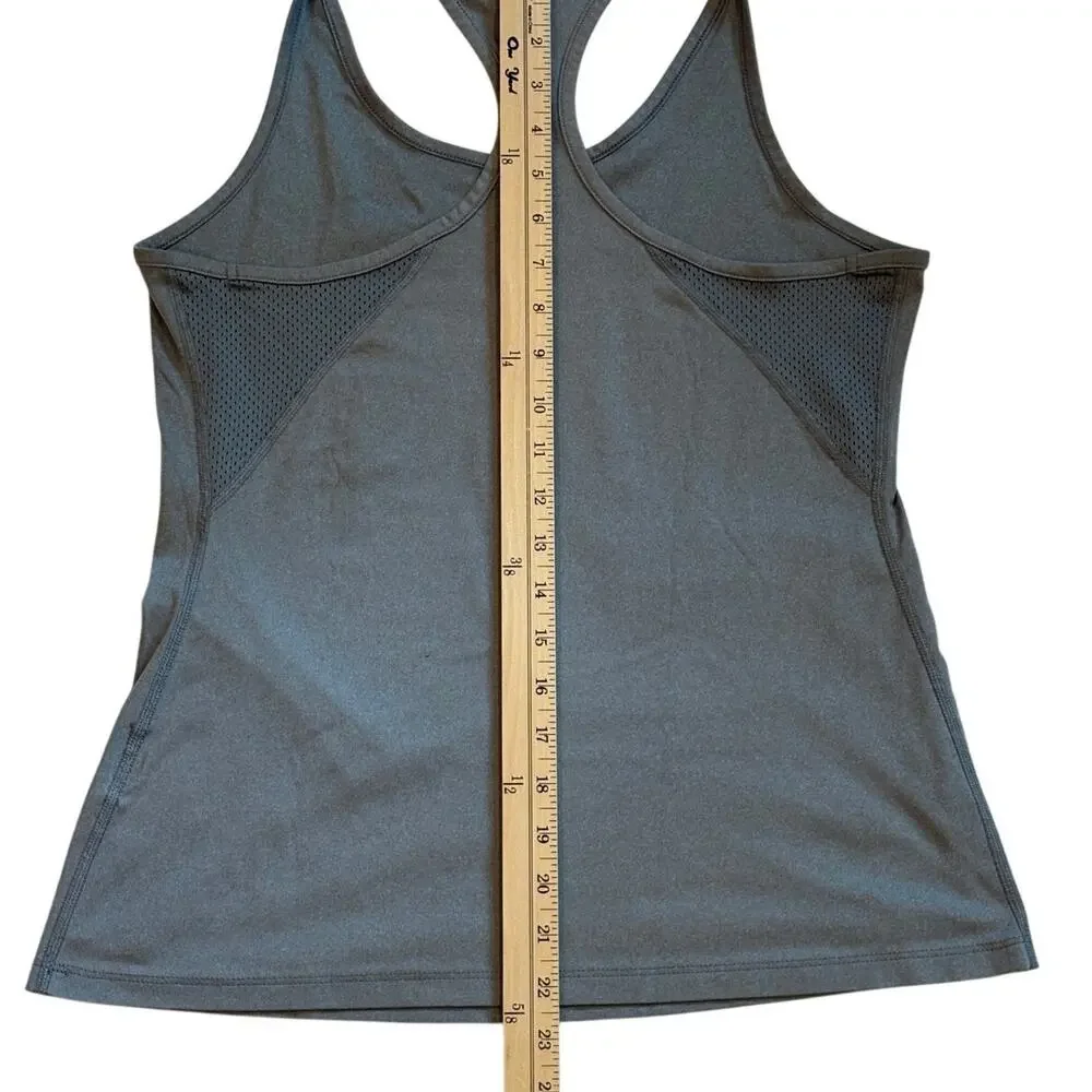 Nike Tank Tops Lot of 2 Racer Back Womens Size Medium Gray Blue Dri Fit Workout